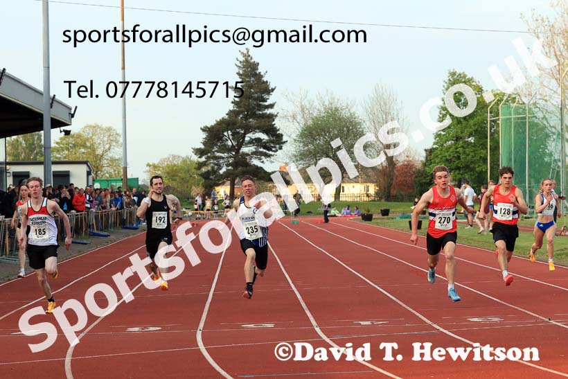 The 75 metres, 2025 NEGP No. 1, Monkton Stadium, Jarrow. Photo: David T. Hewitson/Sports for All Pics